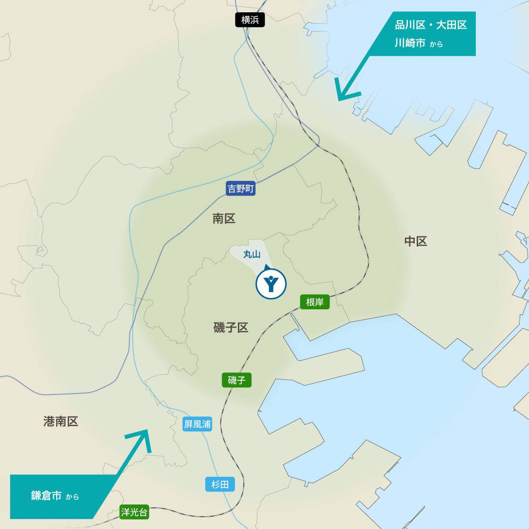 当院のエリアマップ